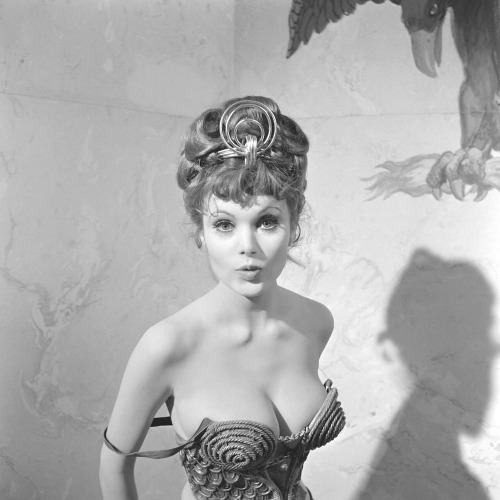 Madeline Smith / production still from Bob Kellett’s Up Pompeii (1971)