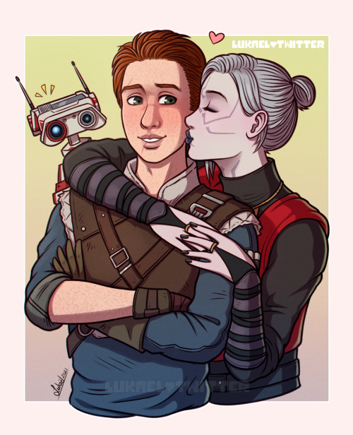 lukael: Cal/Merrin valentines commission for @bimandojedi!They’ve quickly become one of my OTPs so I