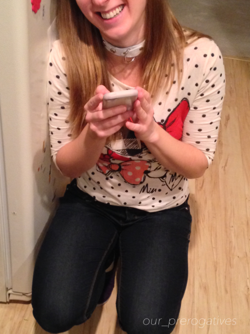 Not sure what K was doing here other than being 110% cute.  Happy Monday. ~S