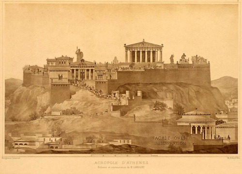 antinoo5: archimaps: Hypothetical reconstruction rendering of the Acropolis, Athens @muralisto