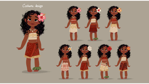 Costumes designs for Moana by Griz Lemay 