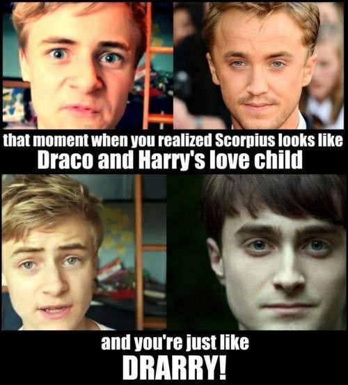 Oh My Gosh!! He Has Draco's Head Shape, Harry's Eye Color And Nose! My Mind Is Decided; This Is Their