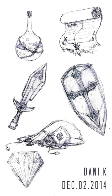 For day two, some fantasy themed items. &hellip;I really want to make a game&hellip;