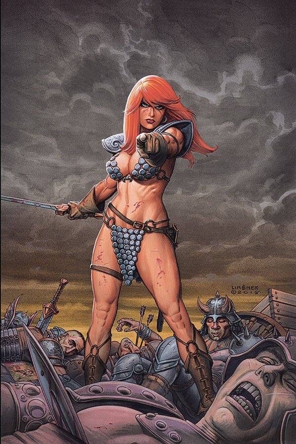 the-one-born-of-fire:  Red Sonja #1 (Vol. 8) Variant by Joseph Michael Linsner 