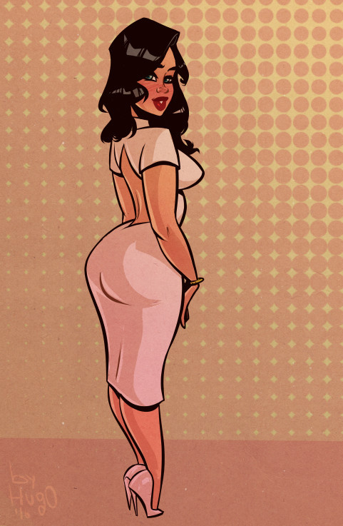 XXX   White dress girl from the sketch I’ve photo
