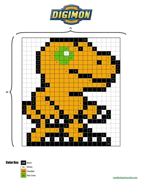 Digimon:  AgumonDigimon is owned by Saban, Toei Animation, and Bandai.Find more Digimon perler 