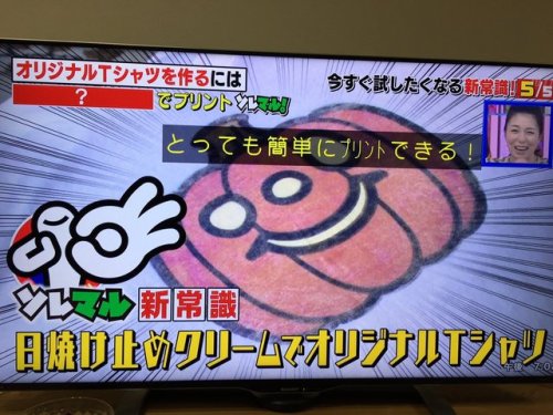 asagaonosakukisetu:   “昨日テレビで見たカラーコピーに日焼け止め塗りたくって白Tに押し付けてアイロンかけるとオリジナルTシャツできるやつ！ある層に需要ありそうだなって https://t.co/D6tRdLcJoF”