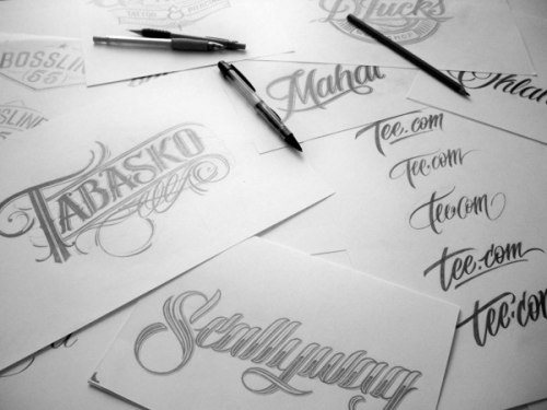 escapekit:  Hand Lettering Collection of hand-drawn lettering & typography designs made in 2013 and beginning of 2014 by Polish designer Mateusz Witczak.
