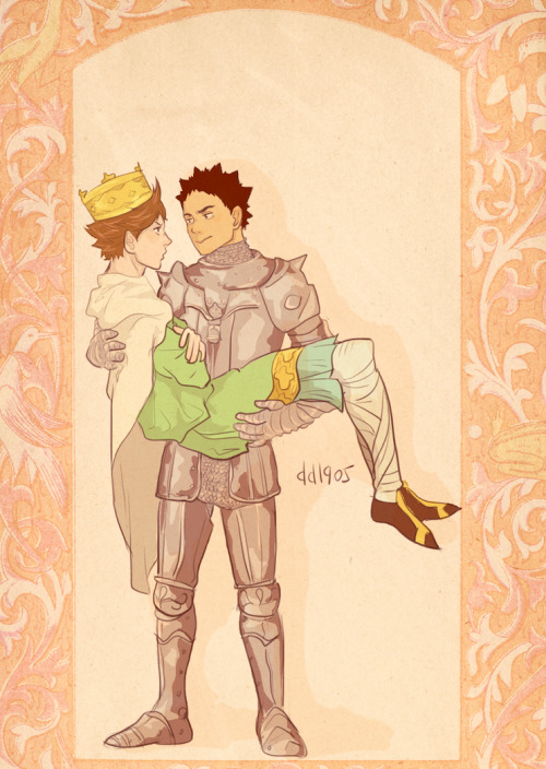 dorkishdorkish1905:  baby king and his patient knight 