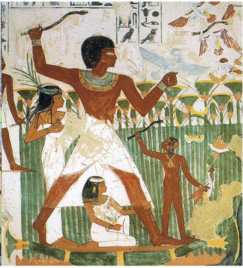 Scene from Theban Tomb 52, belonging to one Nakht, an astronomer, priest, and scribe during the reig