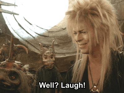 yourfluffiestnightmare:Outside Press Conference 1995 | Labyrinth 1986This is the story of my life.