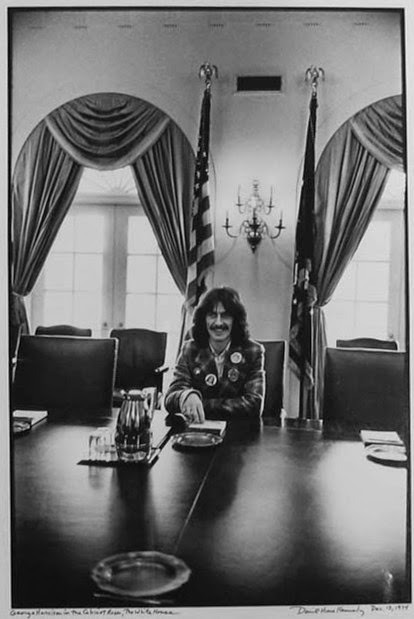 George Harrison at the White HouseOn December 13, 1974, keyboardist Billy Preston, sitaris