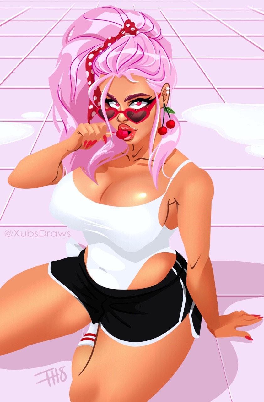 Lola milkshake w/ a cherry on top 🥛🍒💋   Shortless version on Twitter, high-res