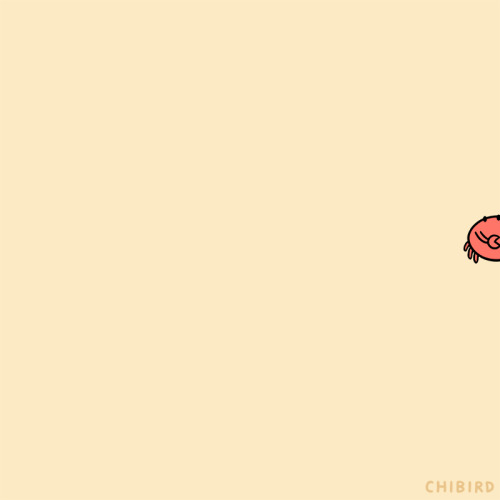 chibird: A skittering crab has a small gift for you!Chibird store | Positive pin club | Webtoon 