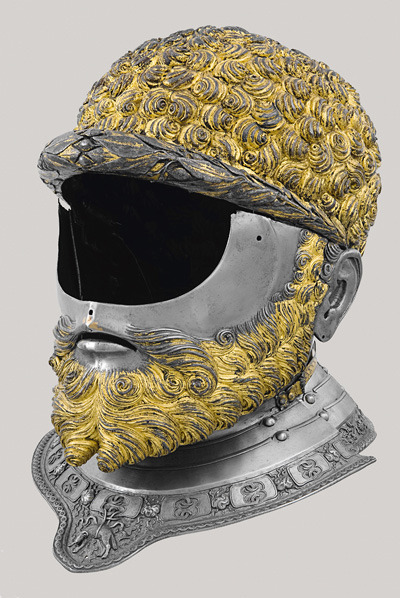 the-sun-of-rome-is-set:peashooter85:Parade helmet of Holy Roman Emperor Charles V, dated 1533.from t