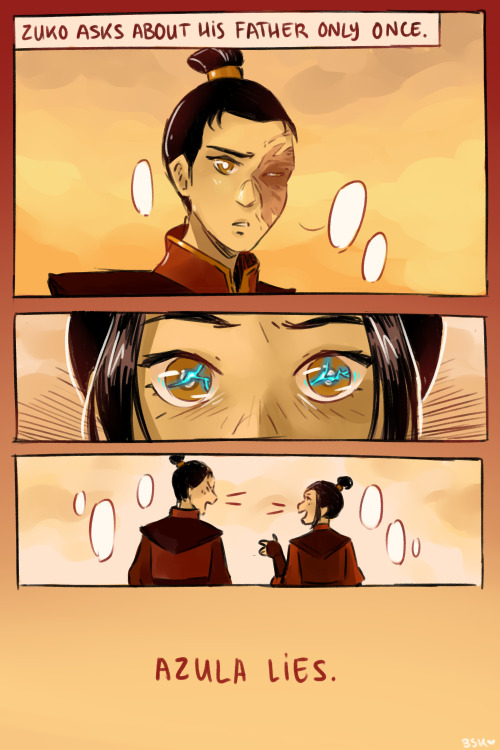 urbanfantasyinspiration:scholarlypidgeot:blueskittlesart:Azula always lies. saw this post by @h