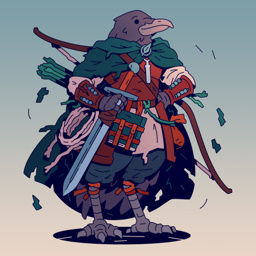 Moss the Kenku Ranger. Moss awoke alone, in the middle of a grand forest, with no name, no voice and