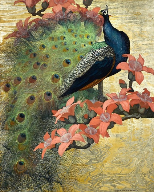 Blue Peacock by Jessie Arms Botke (American, 1883–1971)