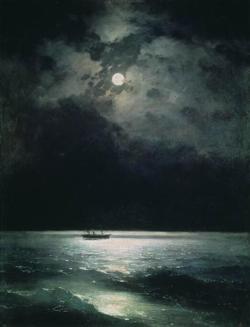 classicalpaintings:  The Black Sea at Night  - Ivan Aivazovsky, 1879 