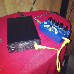 binichme:  Re-amp! Bass guitar plus #Zvex Mastotron equals #gnarly! 