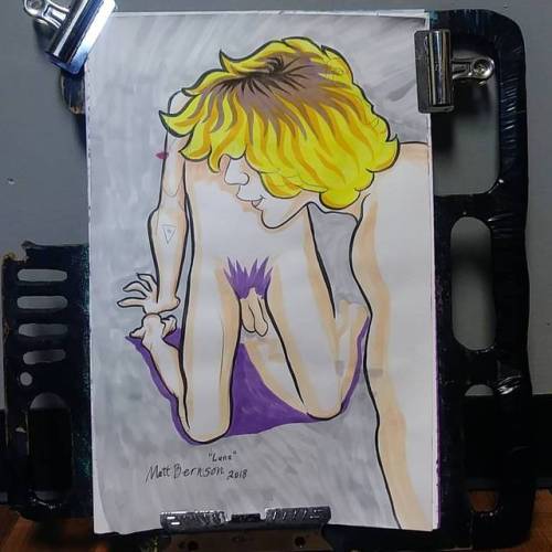 Went into a recent figure drawing with some color.    #art #figuredrawing #lifedrawing #drawing #nude #artistsontumblr #artistsoninstagram  #pentel #brushpen