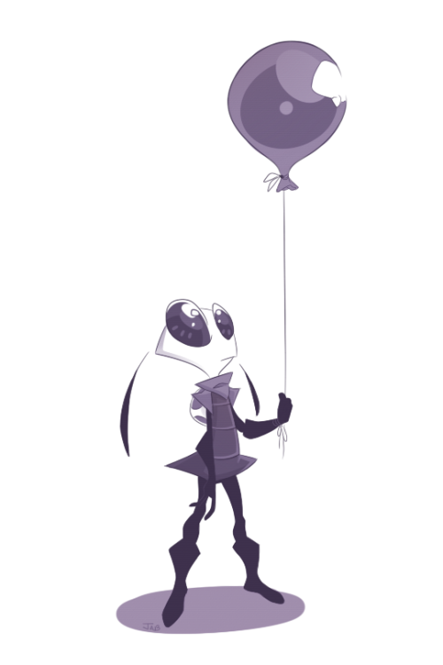 jaburdles: Smol green and balloon.