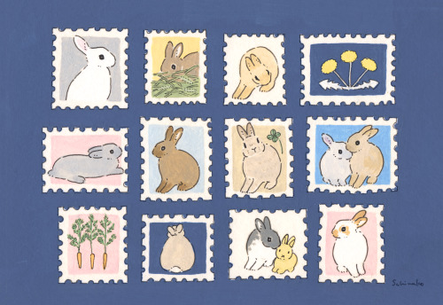schinako:bunny stamps