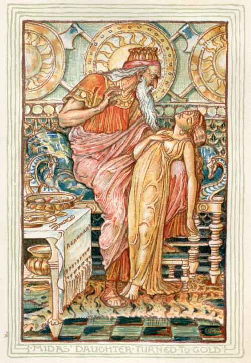 ccadrarebooks: The story of King Midas from Walter Crane’s illustrations for the Riversid