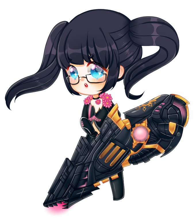 Pow!Icye with a gun, commission from the cutest cutie