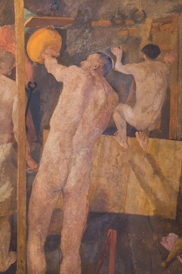 privatecabinetstuff-deactivated:Fausto Pirandello, Gymnasium (Athletes – Athletes in a Gymnasium), c. 1934.Private Collection 