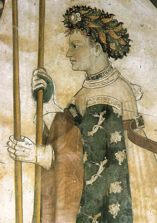 Castello della Manta (Saluzzo), fresco cycle in the Baronial Hall, 1420.
