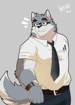 hittoga:  Office Wolf! Character by Takemoto