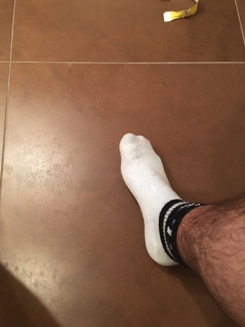 A collection of my feets with white socks on