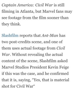 2ndstarlordtotheright:  THERE WILL BE CIVIL WAR FOOTAGE IN JUST 2 ½ WEEKS