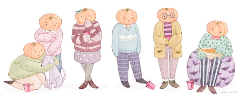 Some socially awkward pumpkins, completely failing to have a nice time. Hands up everyone who has de