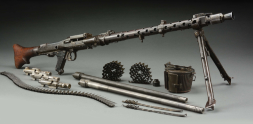 peashooter85:German MG-34 machine gun, World War II.from Morphy’s Auctions