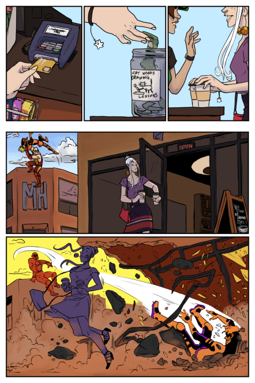 anderjak-creations: Hey! I’m making a webcomic. It’s called Super-Boredom. This is an 8-page teaser for that. It’s about the daughter of legendary supervillains, and how, despite having amazing, devastating powers, she really just isn’t into the