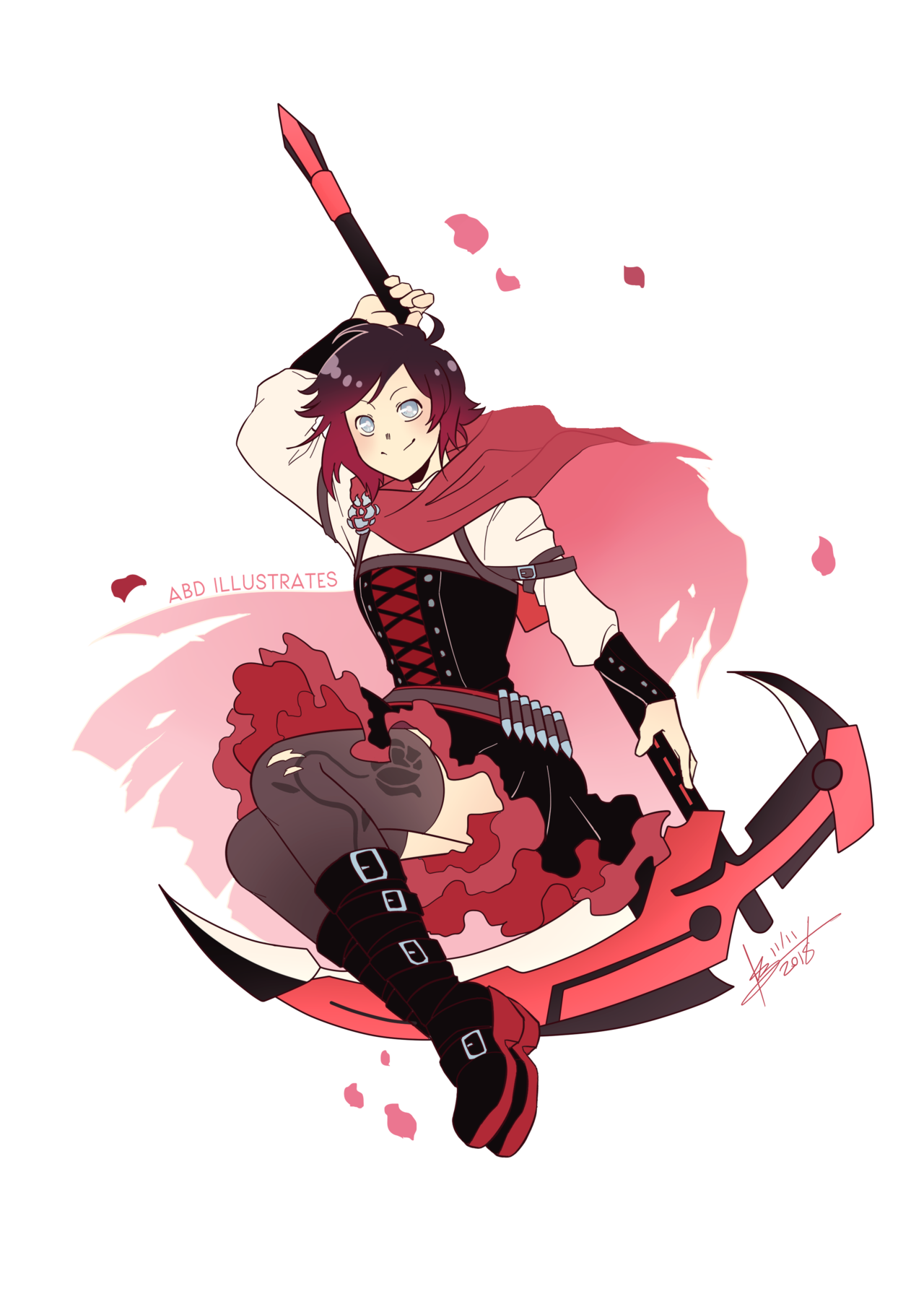 Evil Good Abd Illustrates Ruby Rose Quick Rwby