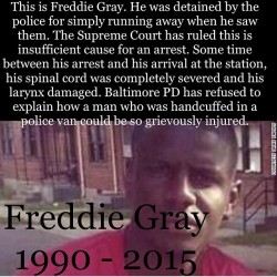 zandrareign:  I weep because I’m losing count of how many black men are being killed. #FreddieGray