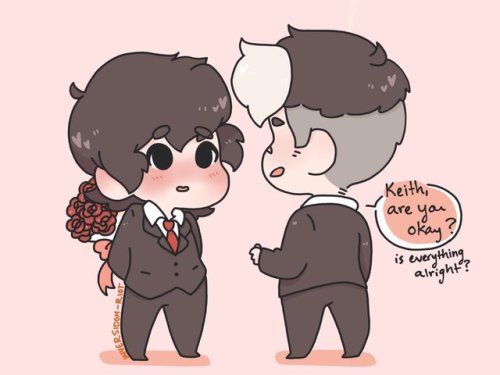 pastelvoodoo: They’re going on a date and Keith brought Shiro flowers ✨ BONUS✨ He loves the flowers 