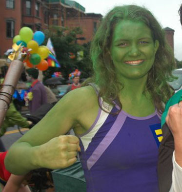 This picture of me dressed as She-Hulk at Boston Pride 2011 brought to you by the fact that I P