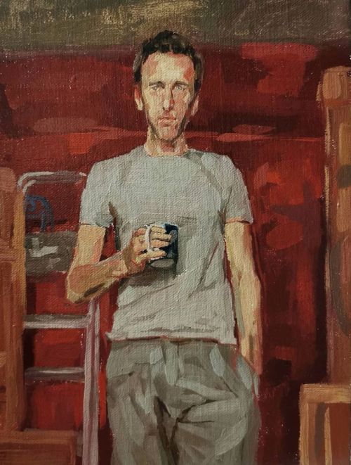 grundoonmgnx:Bernadett Timko, James (portrait of James Bland), 2021 Oil on linen on board, 21 x
