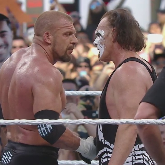 withoutmeyouwouldbenothing:Story book finish! #WrestleMania #StingvsHHH #NwOvsDX