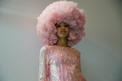 dazeddigital:  Sequins, sparkles and giant afros at Ashish. 