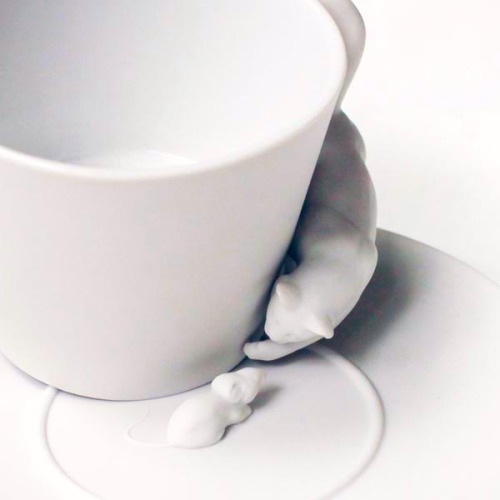 Catch me if you can cup and saucer designed by Thousand Leaves 