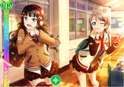 Preview of the upcoming Valentine’s UR pair: Dia and You t.co/u7sbZdTwzd#LoveLive #ラブラ