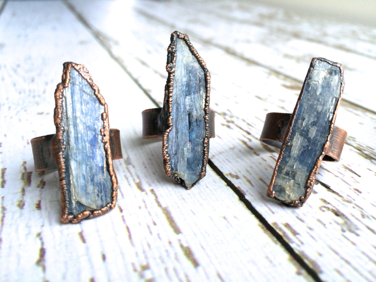 culturenlifestyle:Exquisite Raw Crystal and Electroformed Mineral Rings by Jessica