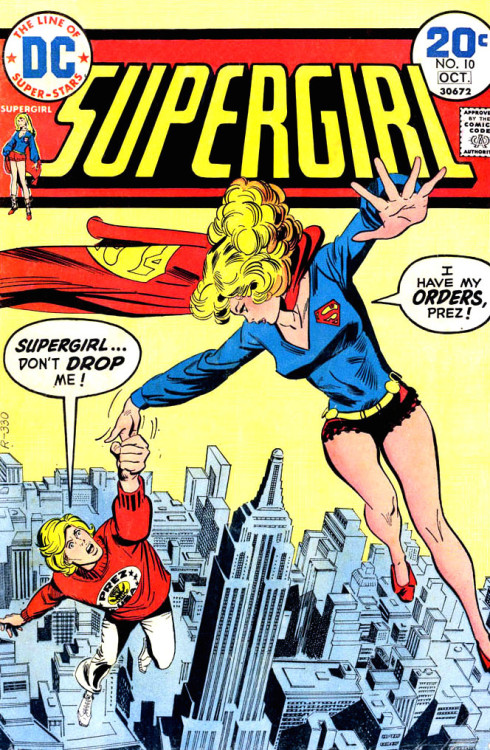 Supergirl vs. the President of the United States.—Supergirl #10 (1974) cover by Bob Oksner