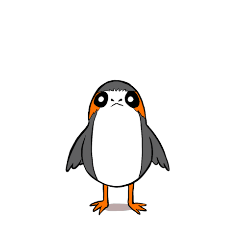 quiche-draws:I animated a bouncy porg UwU Done on Rough AnimatorPLEASE DO NOT REPOST. REBLOG ONLY!