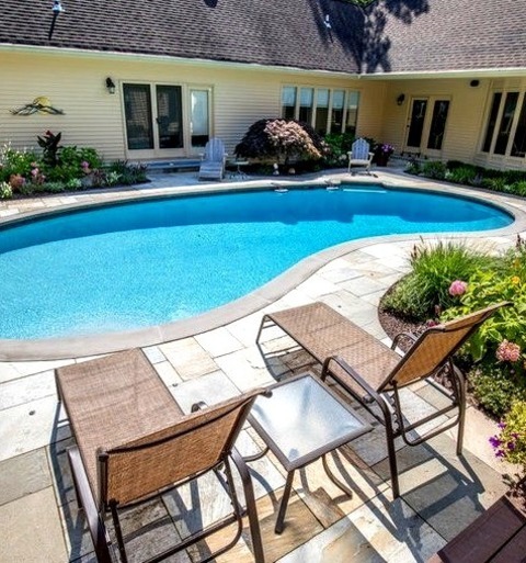 Pool - LapInspiration For A Large Timeless Backyard Tile And Kidney-shaped Lap Hot Tub Remodel